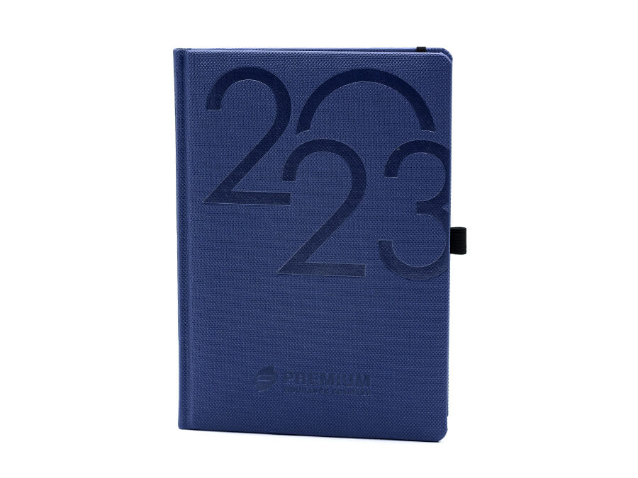 Diár s potlačou - razba;Diář s potiskem - ražba