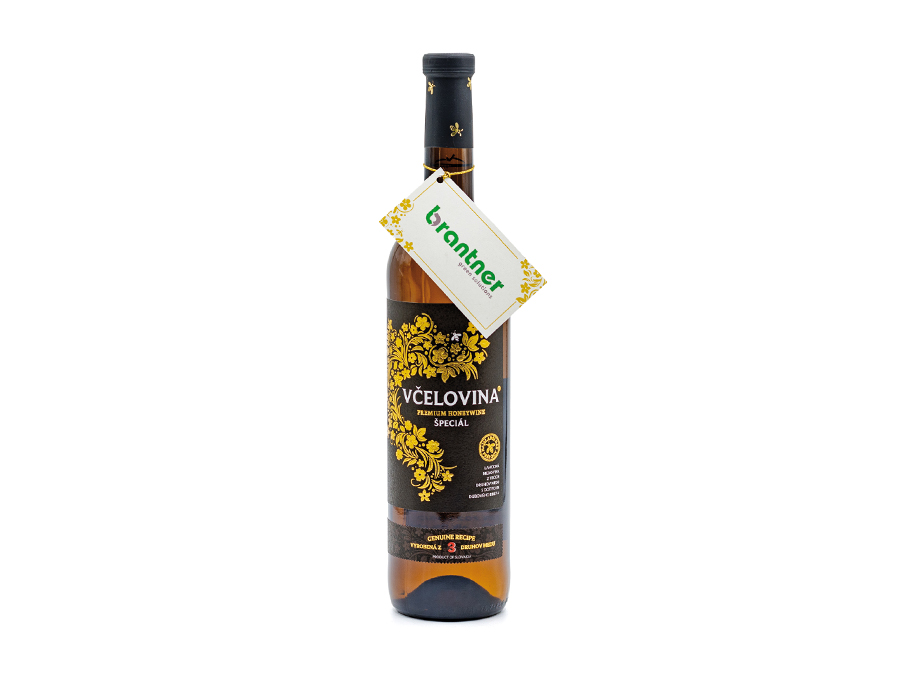 Včelovina, fľaša, etiketa - Sieťotlač;Včelovina, láhev, etiketa - Sítotisk