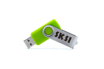 usb kľúč s jednofarbnou potlačou loga; usb klíč s jednobarvým potiskem loga