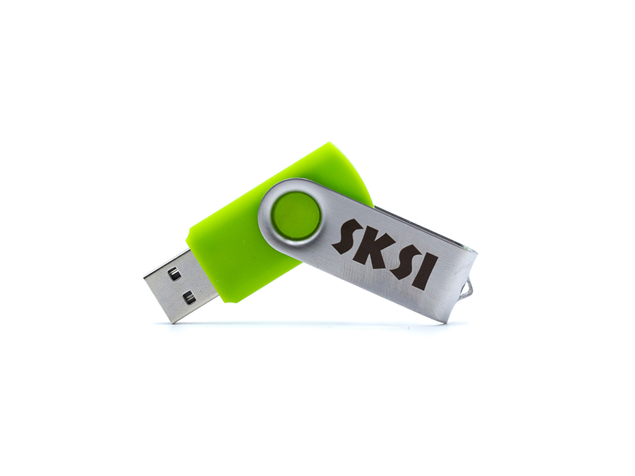usb kľúč s jednofarbnou potlačou loga; usb klíč s jednobarvým potiskem loga