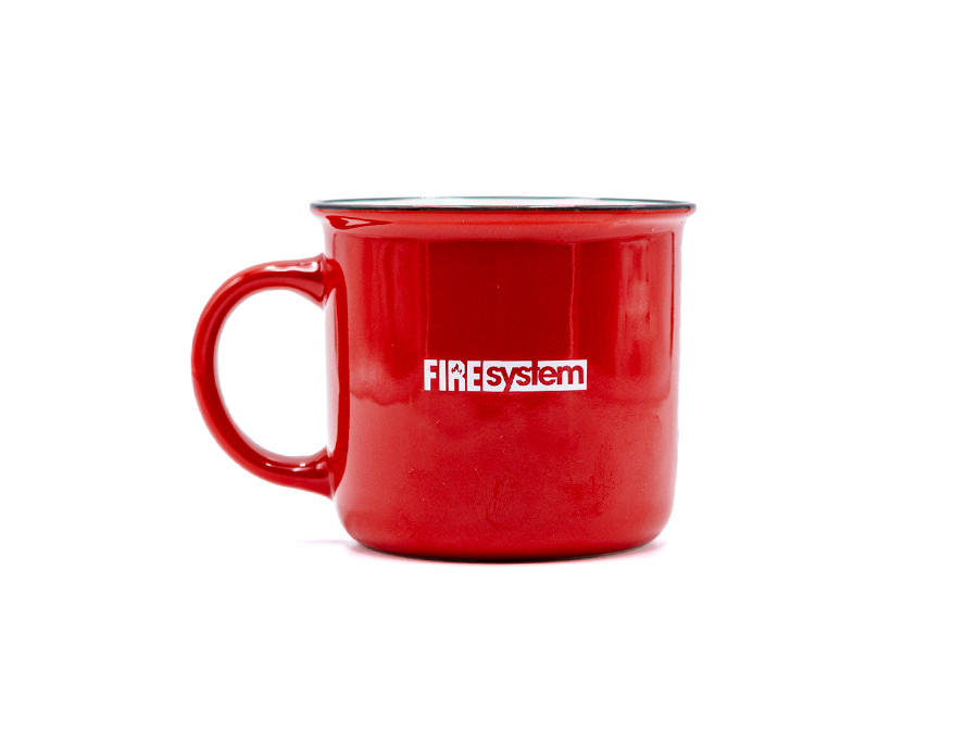 hrnček s výpalom loga firesystem;hrnek s výpalem loga firesystem