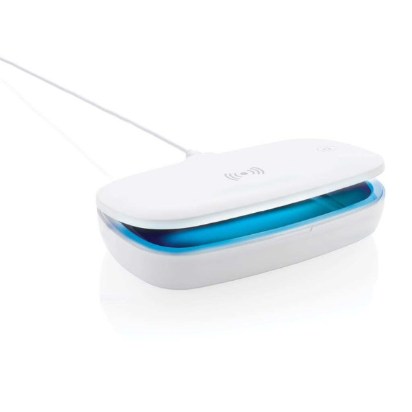 UV-C Sterilisations-Box mit 5W Wireless Charger, weiß