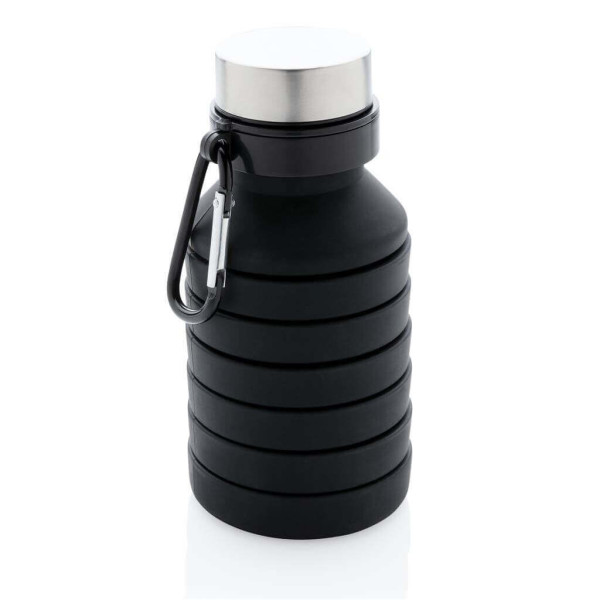 Auslaufgeschützte faltbare Silikonflasche, blau