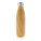 Vakuumisolierte Stainless Steel Flasche mit Holzoptik, braun