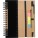 Recycled paper notebook - ujrapapir-spiralnotesz-jelololapokkal-fekete-natur--9182-01--300 - variant Gi 9182-01