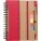 Recycled paper notebook - ujrapapir-spiralnotesz-jelololapokkal-piros-natur--9182-08--300 - variant Gi 9182-08