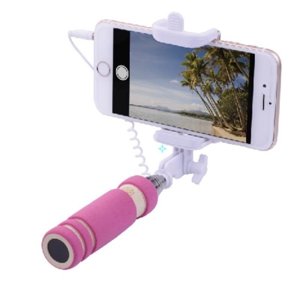 MICRO-SELFIE-STANGE (MONOPOD) MIT KABEL UND EINGEBAUTEM AUSLÖSER