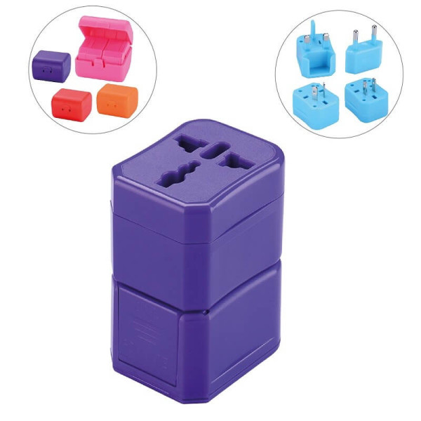 UNIVERSALER REISEADAPTER IN PRAKTISCHEM ETUI