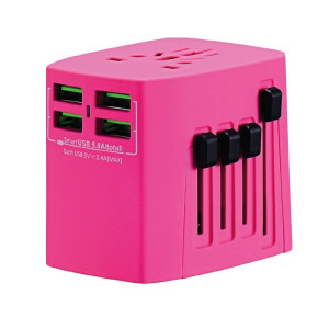 REISEADAPTER MIT 4 USB-SCHNITTSTELLEN - Reklamnepredmety