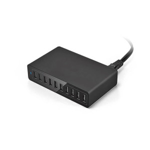 USB ADAPTER MIT 10 USB-SCHNITTSTELLEN, 50 W - Reklamnepredmety