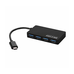 KUNSTSTOFF USB-HUB 3.0, 4 SCHNITTSTELLEN, TYPE-C ANSCHLUSS - Reklamnepredmety