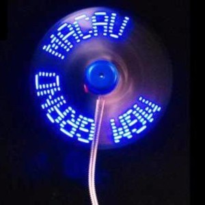 USB-VENTILATOR MIT LED-TEXT - Reklamnepredmety