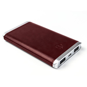 LUXUS LEDER POWER BANK, 4000 – 6000 mAh - Reklamnepredmety