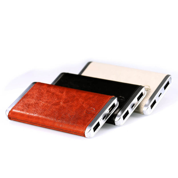 LUXUS LEDER POWER BANK, 4000 – 6000 mAh