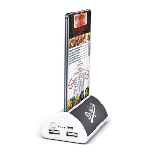 MENU POWER BANK (MOBILES LADEGERÄT), DUAL, 2000–5000 MAH - Reklamnepredmety