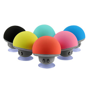BLUETOOTH-LAUTSPRECHER MINI IN FORM EINES PILZES MIT SAUGKNOPF - Reklamnepredmety