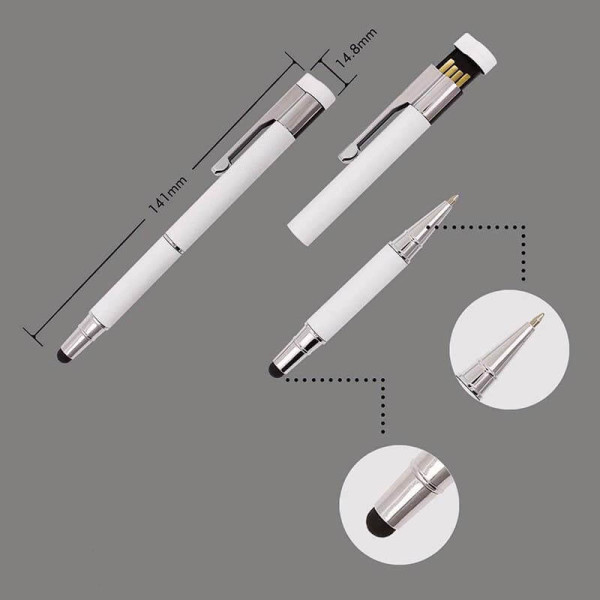 3 IN 1 - STIFT, STYLUS UND USB-STICK