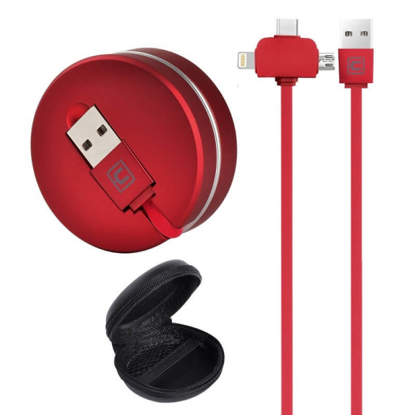 DATEN- UND LADEKABEL 3 IN 1 MIT WINDE