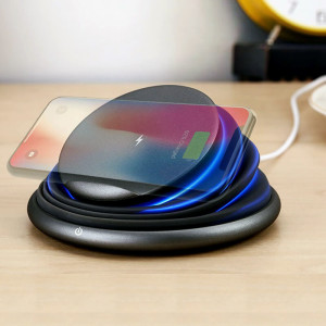 2 IN 1 ZUSAMMENLEGBARER, KABELLOSER UND SCHNELL AUFLADENDER HANDYSTÄNDER MIT TOUCH-LED-LAMPE - Reklamnepredmety