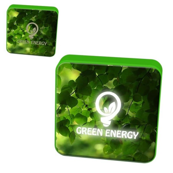10W KABELLOSE POWER BANK MIT LED-LOGO, 8000/10000 MAH