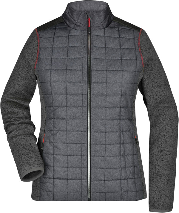 Damen Strick Hybrid Jacke