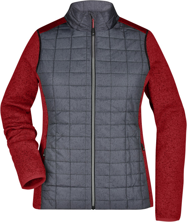 Damen Strick Hybrid Jacke