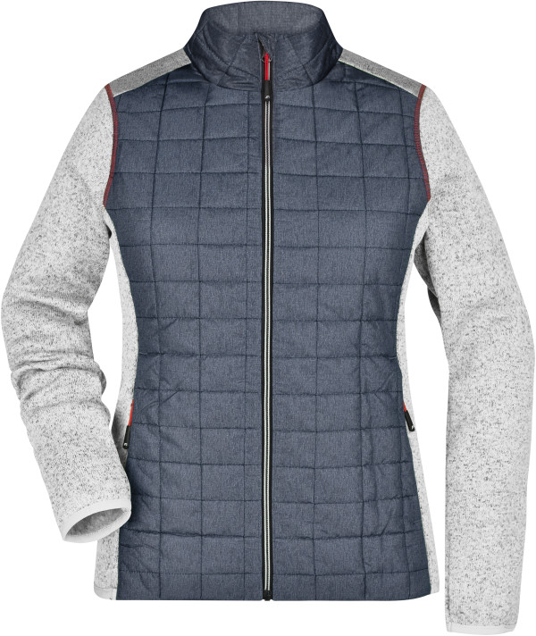 Damen Strick Hybrid Jacke