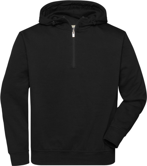 Bio Workwear Halfzip Kapuzen Sweater