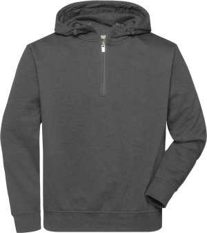 Bio Workwear Halfzip Kapuzen Sweater - Reklamnepredmety