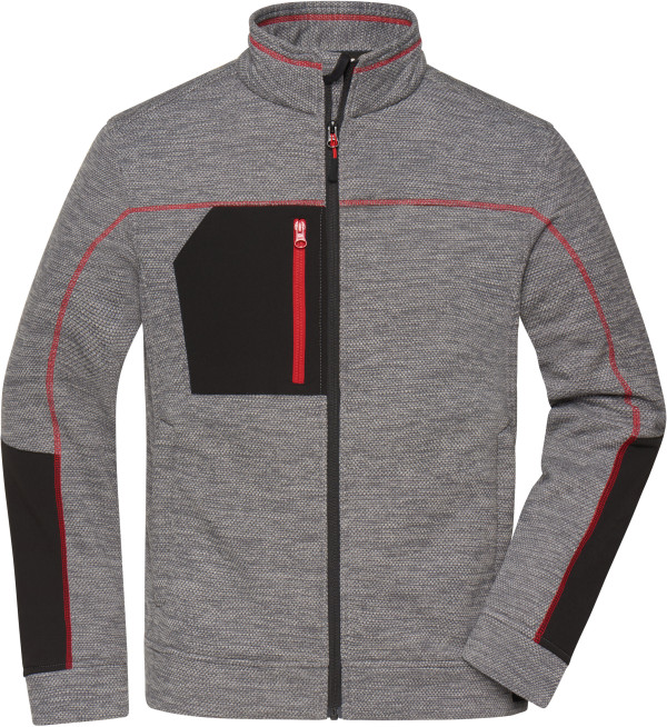 Herren Strickfleece Jacke