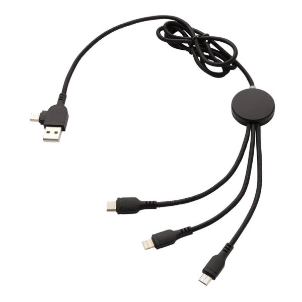 Light-Up Logo 6-in-1 Kabel, schwarz