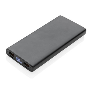 18W PD Powerbank mit 10.000 mAh aus Aluminium, silber - Reklamnepredmety