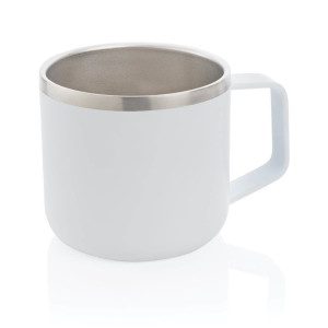 Stainless-Steel Camping-Tasse, grün - Reklamnepredmety