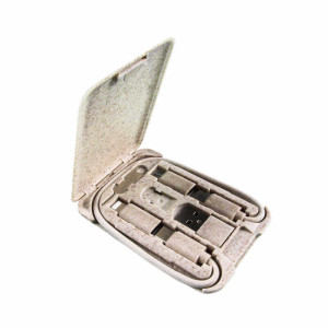 MULTIFUNKTIONALES KABEL IN EINER PRAKTISCHEN BOX AUS NATÜRLICHEN MATERIALIEN (WEIZENSTRAHL) - Reklamnepredmety