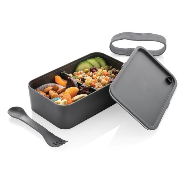 PP Lunchbox mit Göffel, weiß