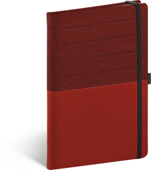 NOTIQUE Notebook Skiver, červenovínový, linajkovaný, 13 x 21 cm - Reklamnepredmety