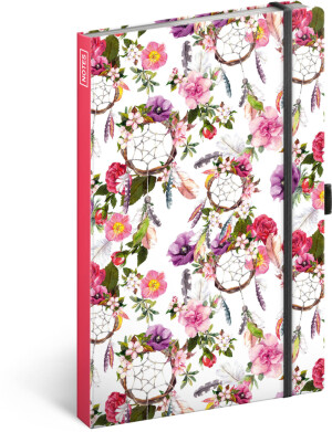 NOTIQUE Notes Lapač snov ružový, linajkovaný, 13 x 21 cm - Reklamnepredmety