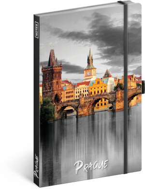 NOTIQUE Notes Praha, linajkovaný, 13 x 21 cm - Reklamnepredmety