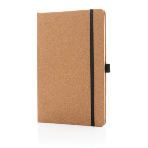 Kork Hardcover Notizbuch A5, braun - Reklamnepredmety