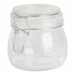Sklenená nádoba CLICKY, cca. 500 ml - Reklamnepredmety