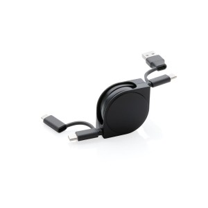 6-in-1 Kabel aus TPE und RCS Standard recyceltem Kunststoff, - Reklamnepredmety