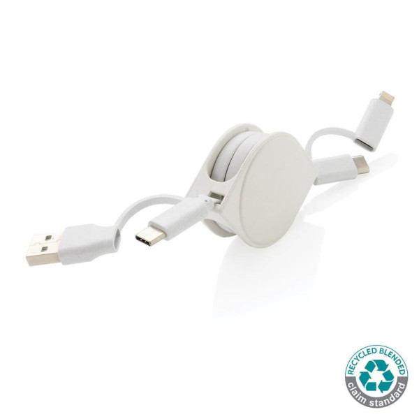 6-in-1 Kabel aus TPE und RCS Standard recyceltem Kunststoff,