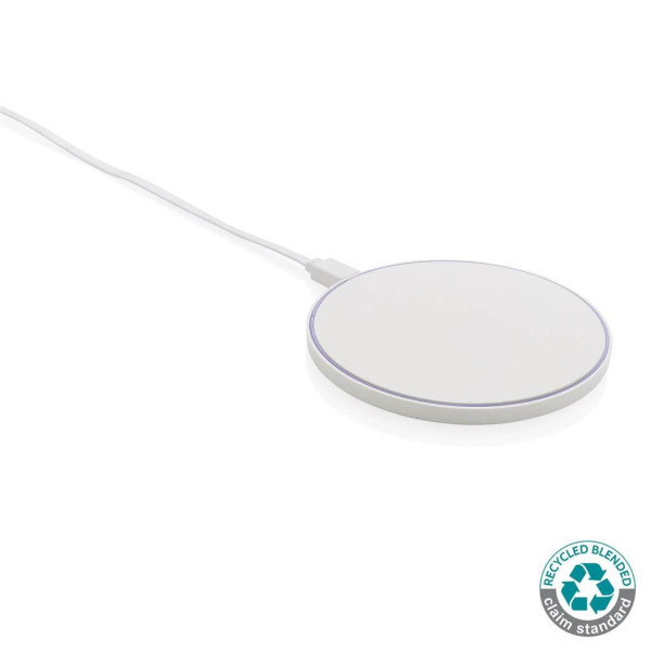 10W Wireless Charger aus RCS Standard recyceltem Kunststoff,