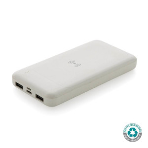 Wireless Powerbank aus RCS Standard recyceltem Kunststoff, s - Reklamnepredmety