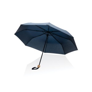 20.5" Impact AWARE™ RPET 190T Pongee Bambus Mini-Schirm, nav - Reklamnepredmety