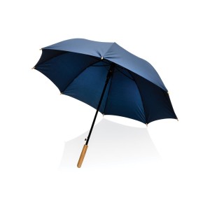 23" Impact AWARE™ RPET 190T Auto-Open Bambus-Schirm, navy bl - Reklamnepredmety