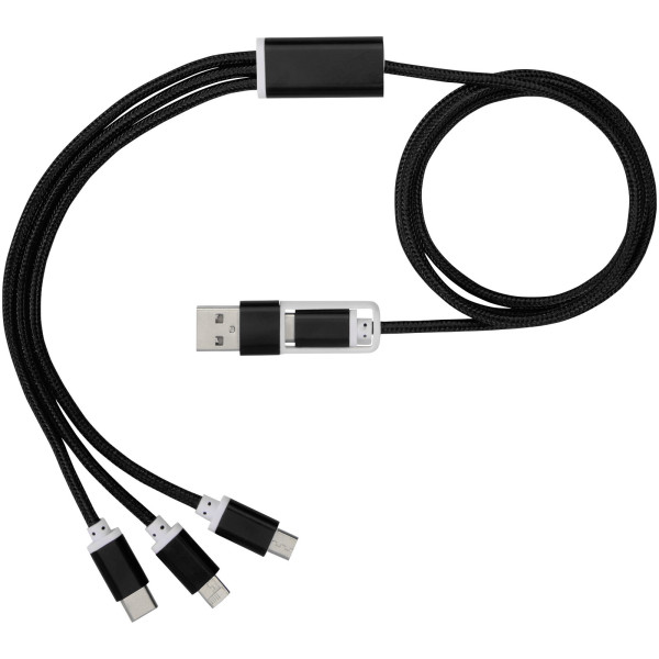 3-in-1-Ladekabel mit Doppeleingang. Vielseitig