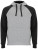 Mikina Badet s kapucňou - RY1058_Heather-Grey-58_Black-02 - variant Ls 1000335329