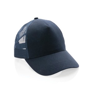 Impact AWARE™ 190gr Brushed rCotton 5 Panel Trucker-Cap, nav - Reklamnepredmety