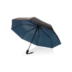 21" Impact AWARE™ RPET 190T Pongee Bi-Color Mini-Schirm, bla - Reklamnepredmety